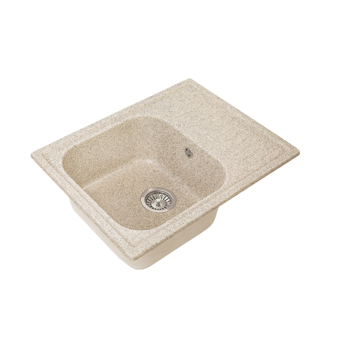 Мойка для кухни врезная искуств. камень gs-13-302 с крылом 746*495 мм песочная "granstones"