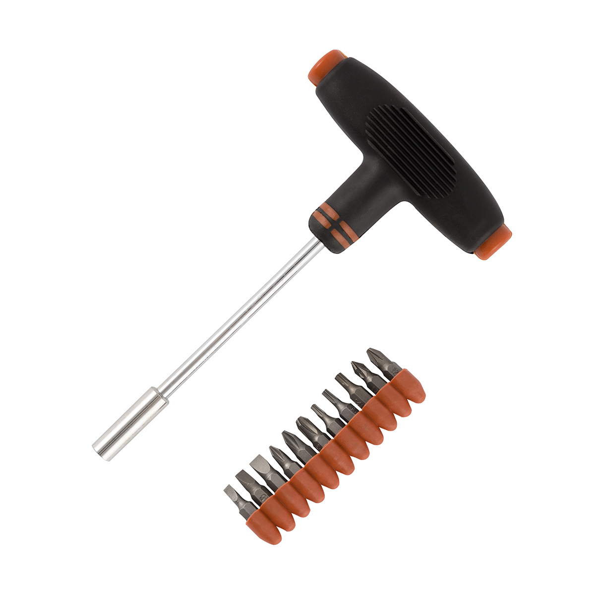 Отвертка с т-образной ручкой + биты, 12 предметов (1/12/72) "park"