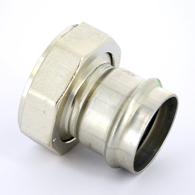 Муфта пресс-В с накидной гайкой 54х2"1/2 нержавеющая сталь Sanpress Inox VIEGA