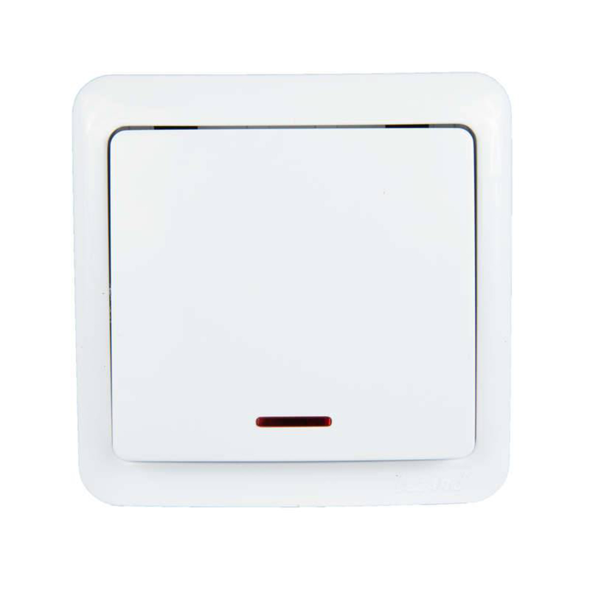 Выключатель открыт. уст. "viola" 1 кл. с индикатором, белый (1/12/144) "lezard" 751-0200-111