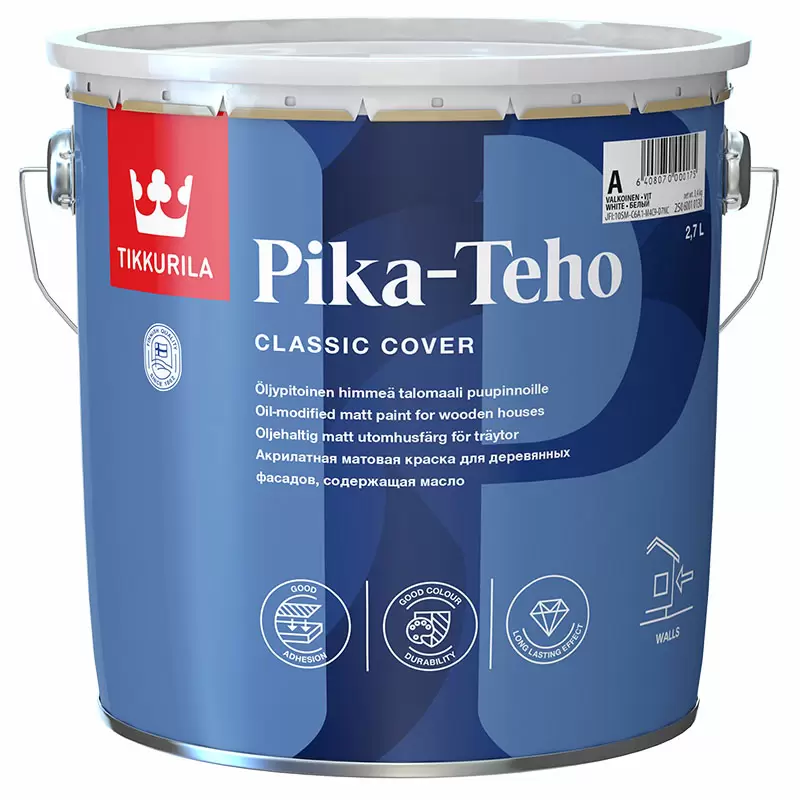 Tikkurila Pika Teho / Тиккурила Пика Техо водорастворимая фасадная краска для дерева
