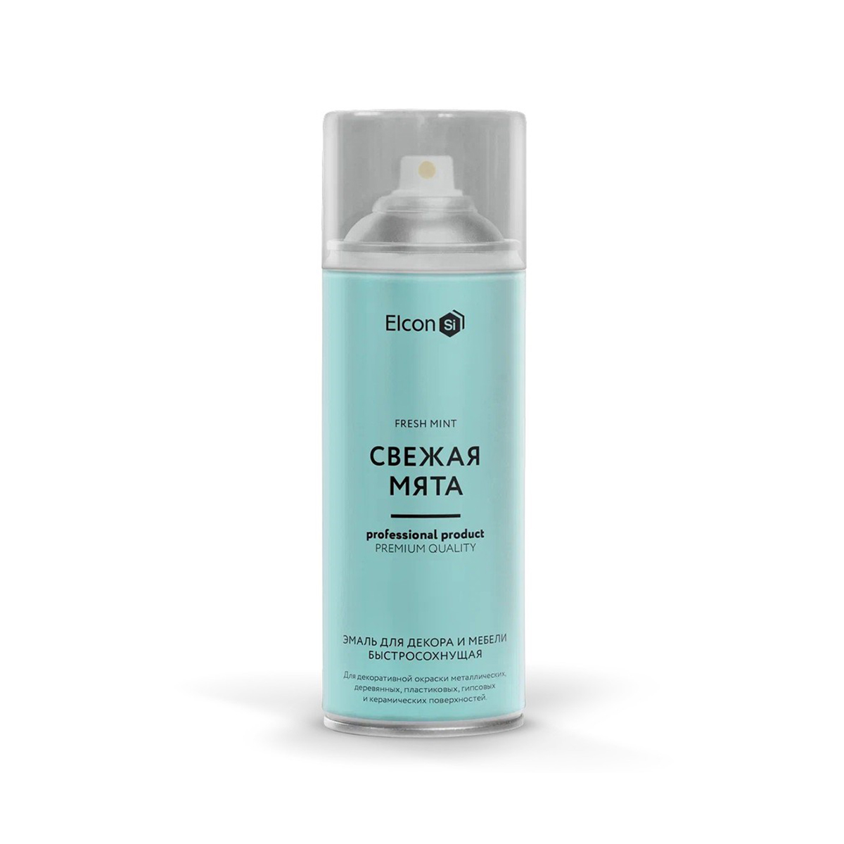 Эмаль аэрозоль для декора и мебели быстросохнущая свежая мята 520 мл (1/12) "elcon"