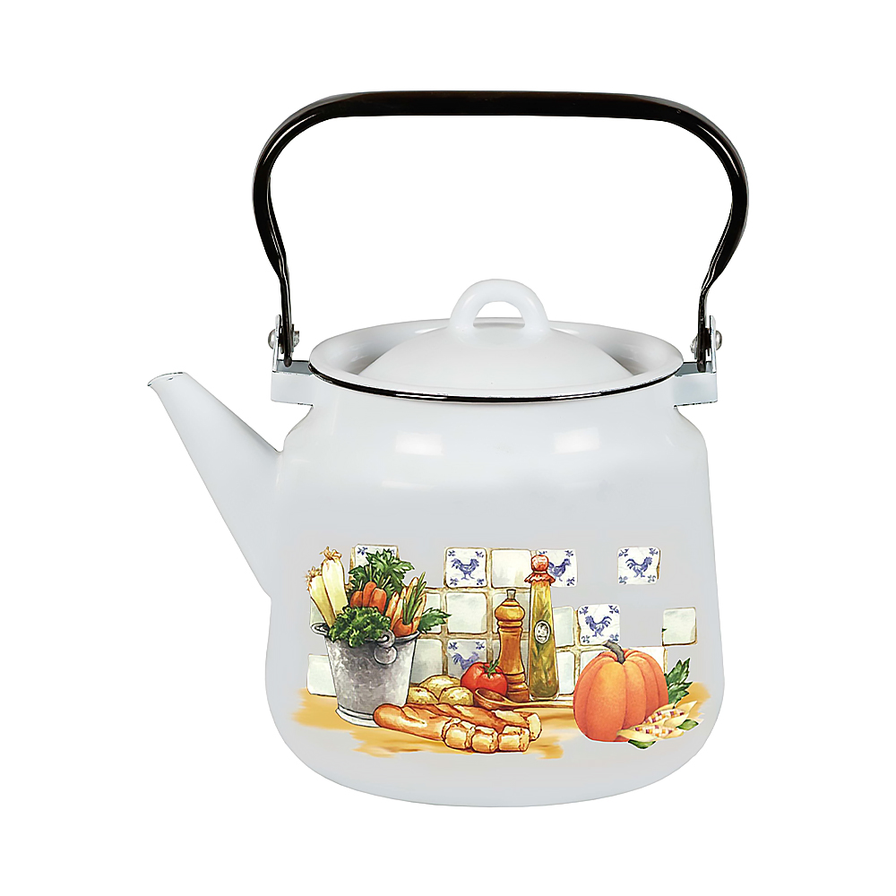 Чайник эмалиров. декор. 3,5 л (1/4) "стальэмаль"  1с26с