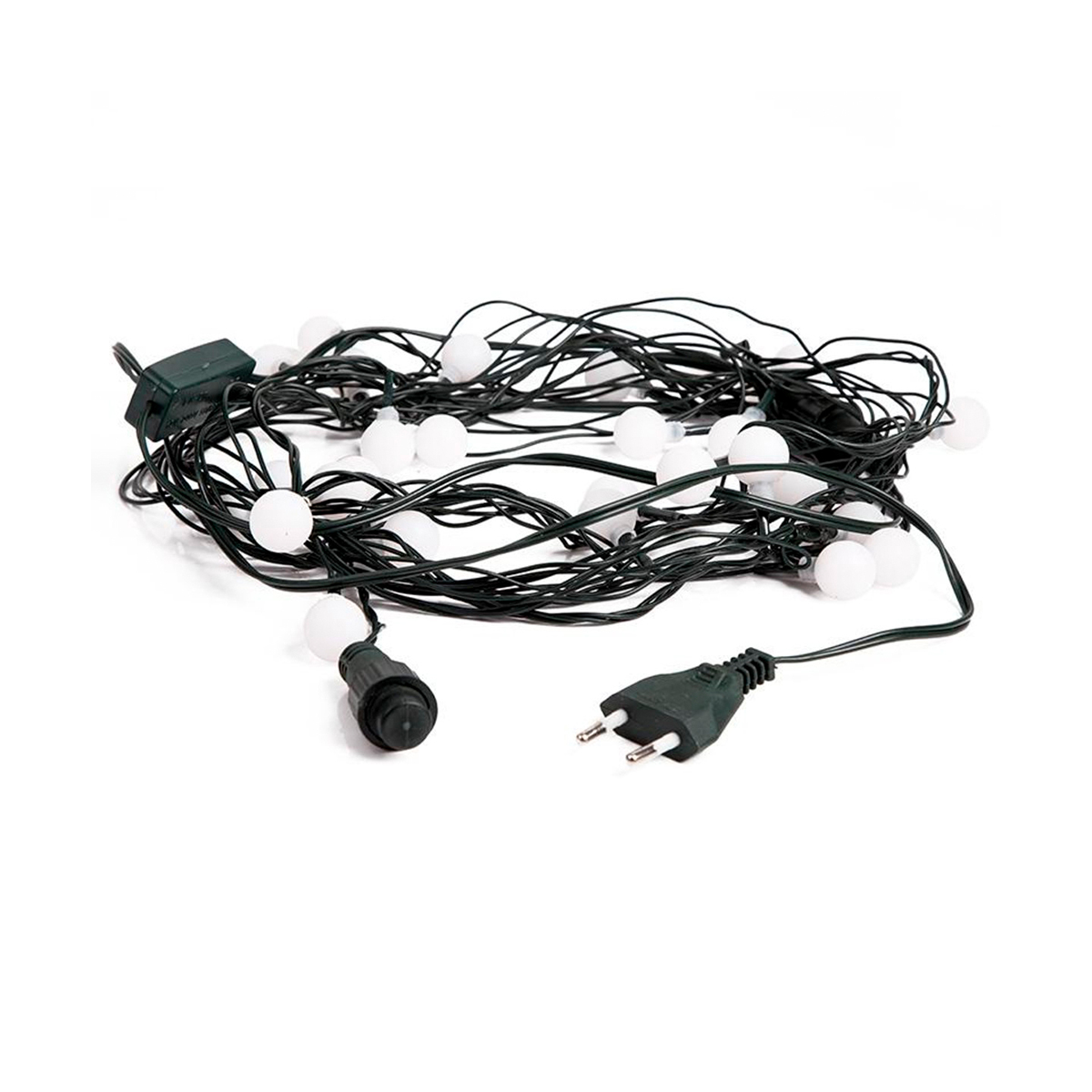 Электрогирлянда "шарики" 5 м, 30 разноцв. ламп d-18 мм, шнур зеленый (1/24) "neon-night" 303-549