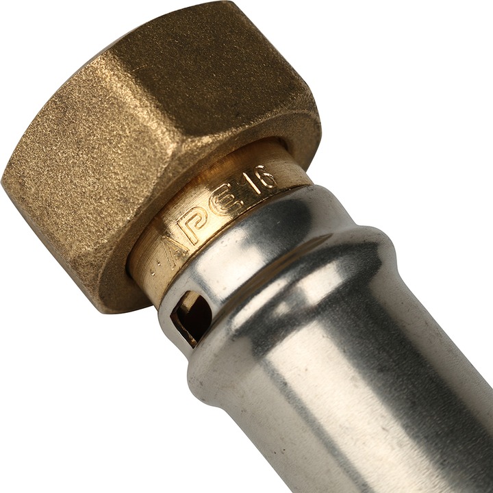 Муфта с накидной гайкой 16 х 1/2" (ВР) под пресс STOUT для МП труб