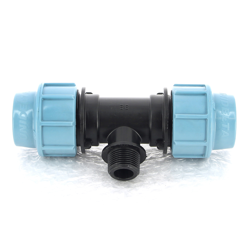 Тройник ПНД переходной под обжим НР 32 x 3/4" полиэтиленовый UNIDELTA