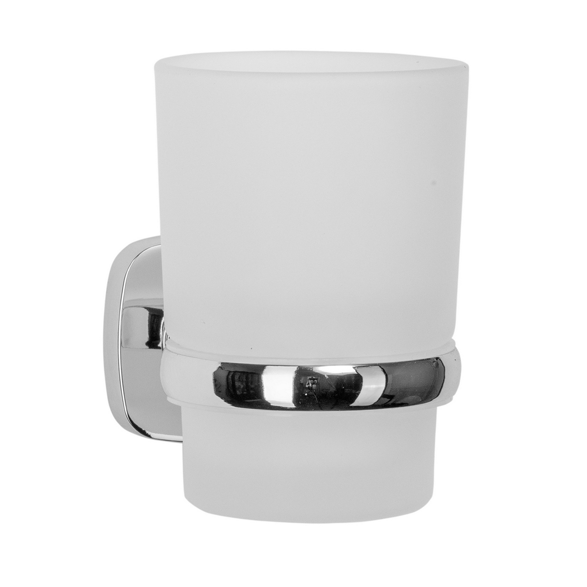 Стакан для ванной комнаты настенный "eller" стекло, металл хром. (1/10) "аквадекор" atw-4003