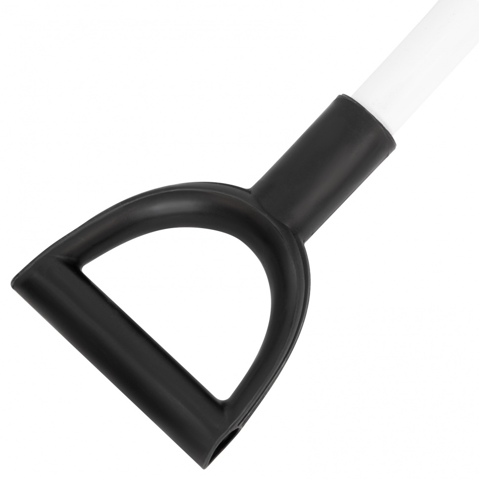 Лопата для уборки снега пластиковая, 530 х 375 х 1400 мм, алюминиевый черенок, Сибртех (61494)