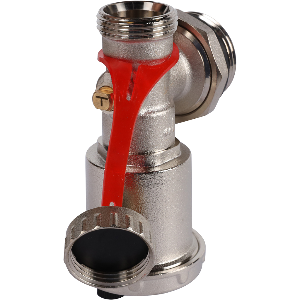 Концевик ROMMER для коллекторных групп с автоматическим воздухоотводчиком и дренажным вентилем 1"