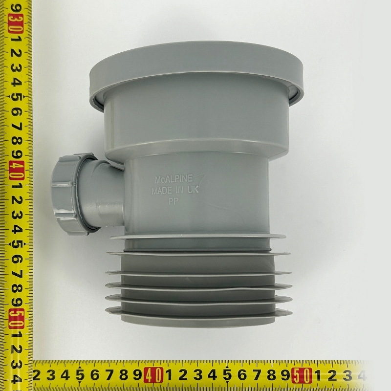 Муфта McALPINE L=156 мм с манжетой и отводом 40 мм,110 мм под раструб. соед, выход внутрь 110 мм