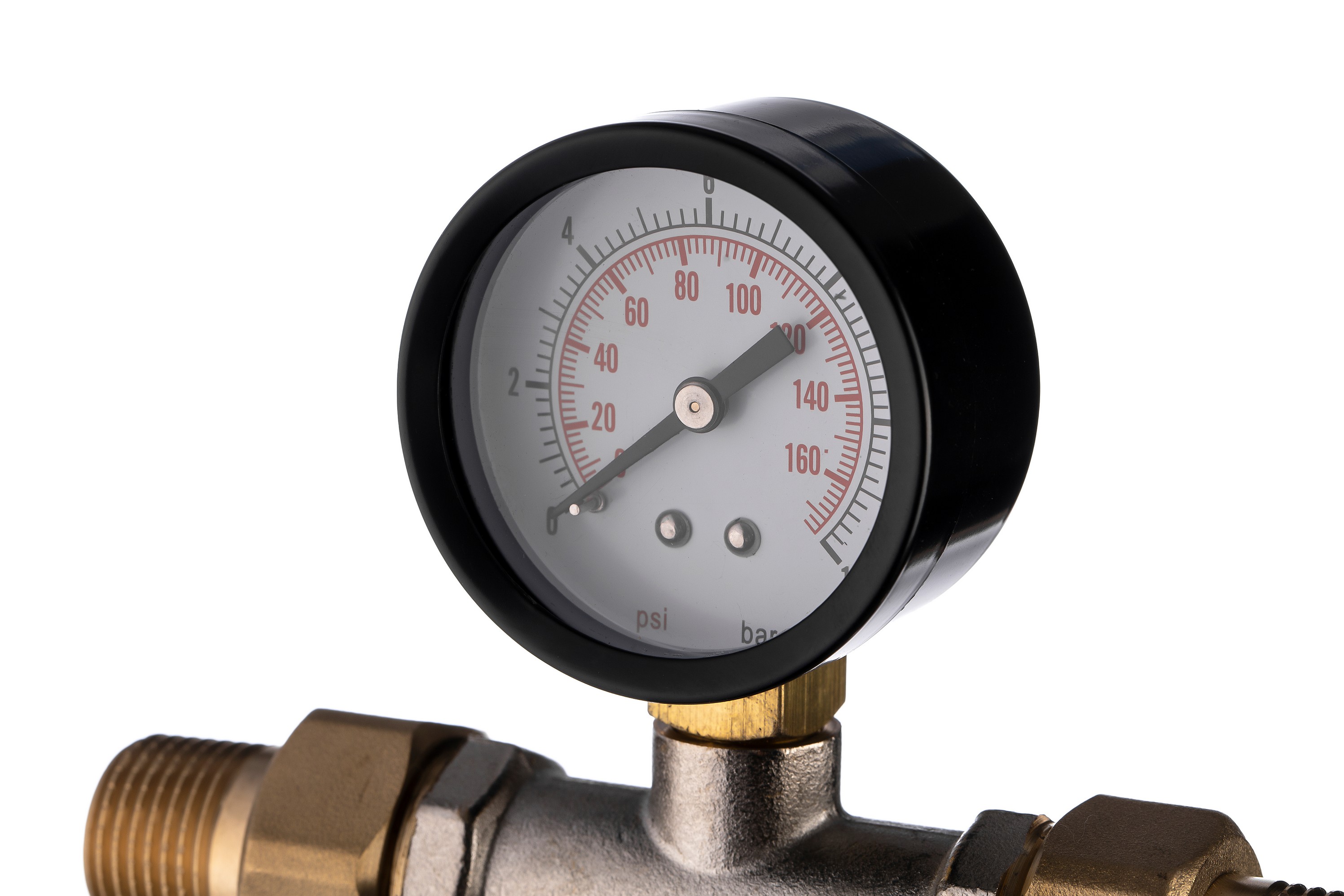 Фильтр магистральный промывной Гейзер Бастион 1/2 для тонкой очистки холодной воды с манометром