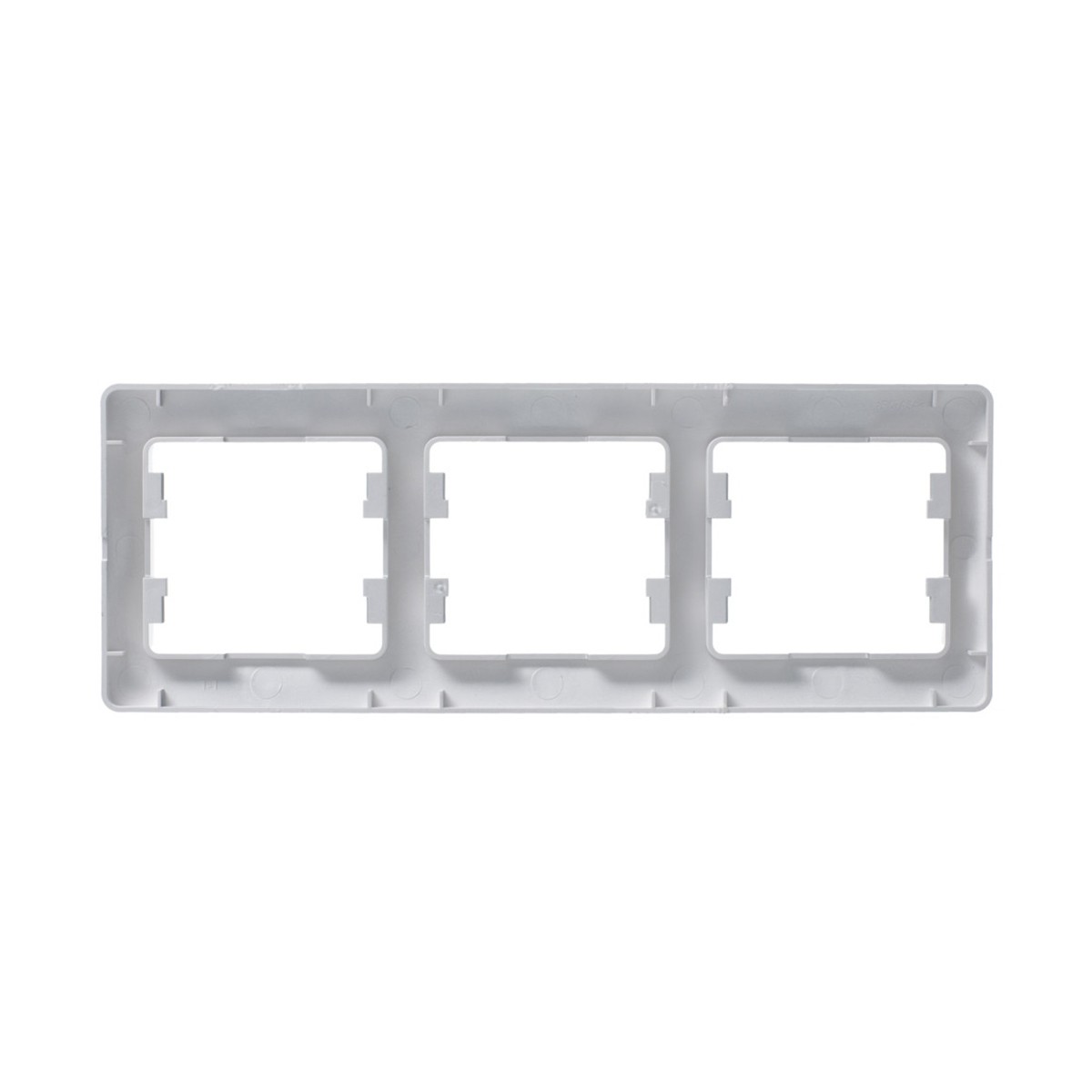 Рамка "glossa" 3-х местн. горизонтальная, алюминий (1/5/20) "schneider"