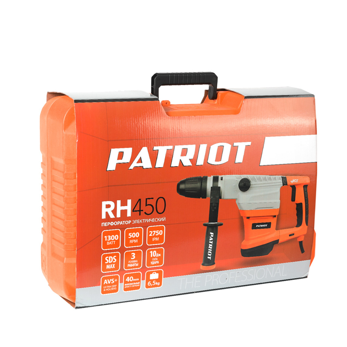 Перфоратор rh 450 (кейс, глубиномер) (1/2) "patriot" 140301450