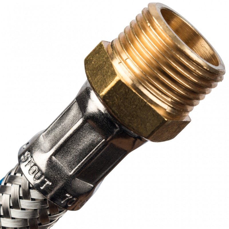 Гибкая подводка для воды НР 3/8 х ВР 3/8 STOUT - 400 мм