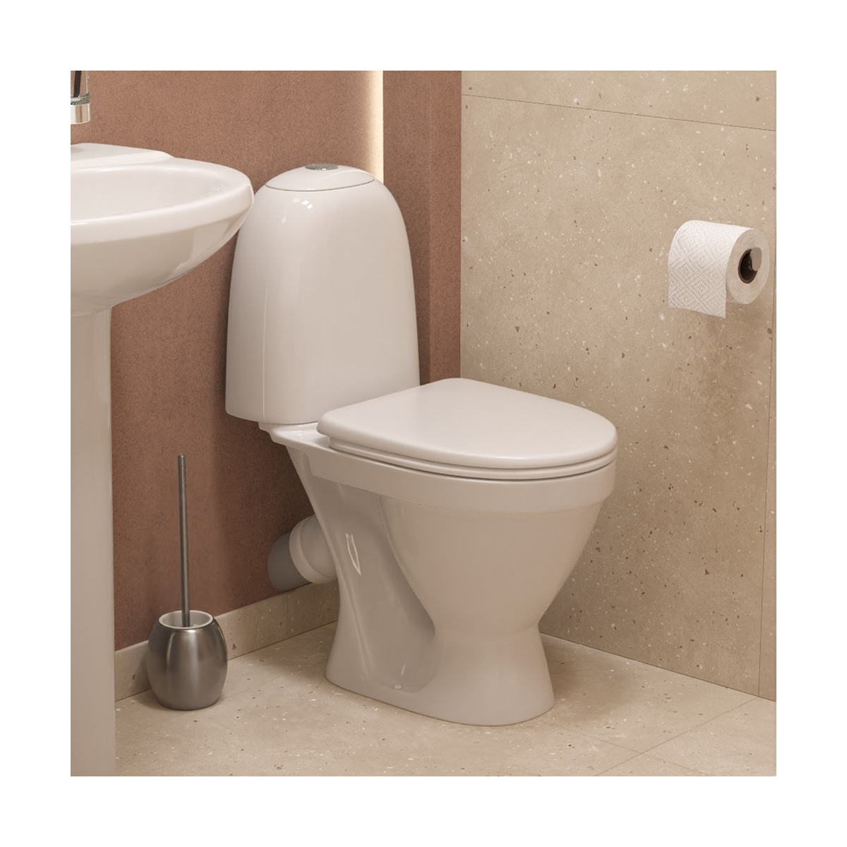 Унитаз напольный "виктория" эконом белый "sanita" wc.cc/victoria/1-p/wht.g/s1