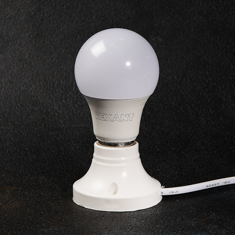 Лампа светодиодная "rexant" груша a60  11,5w 6500 k 1093 лм  e27, холод. свет (10/100) 604-005