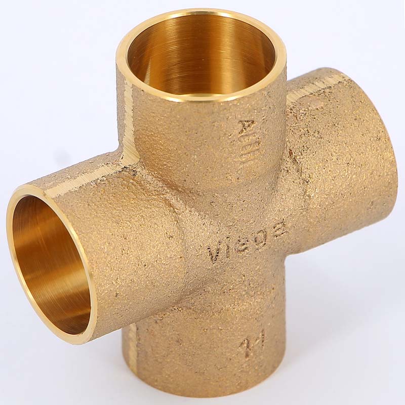 Крестовина равнопроходная VIEGA под пайку 28 мм бронзовая