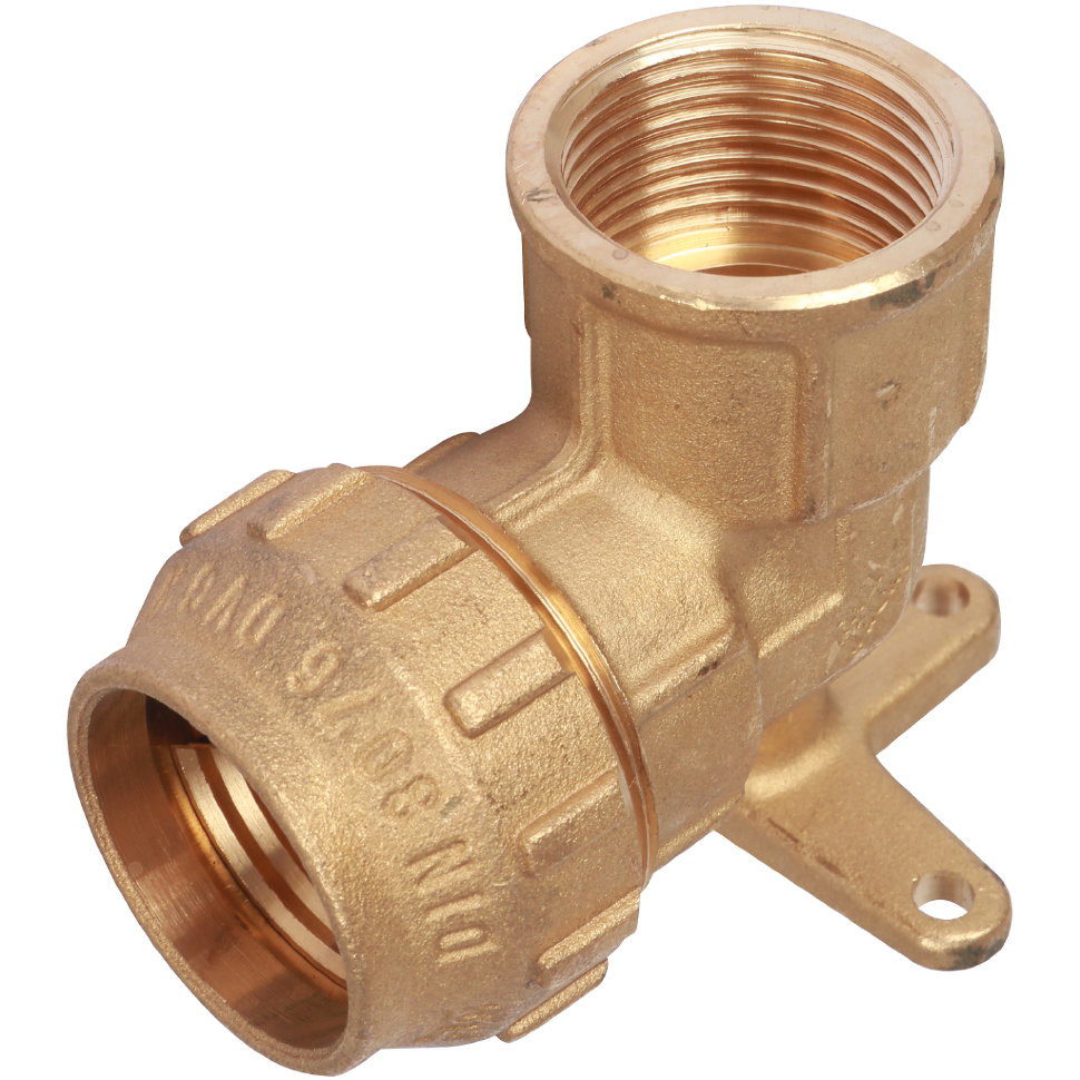 Водорозетка стеновая 32 х 1" ВР латунная для ПНД труб TIEMME