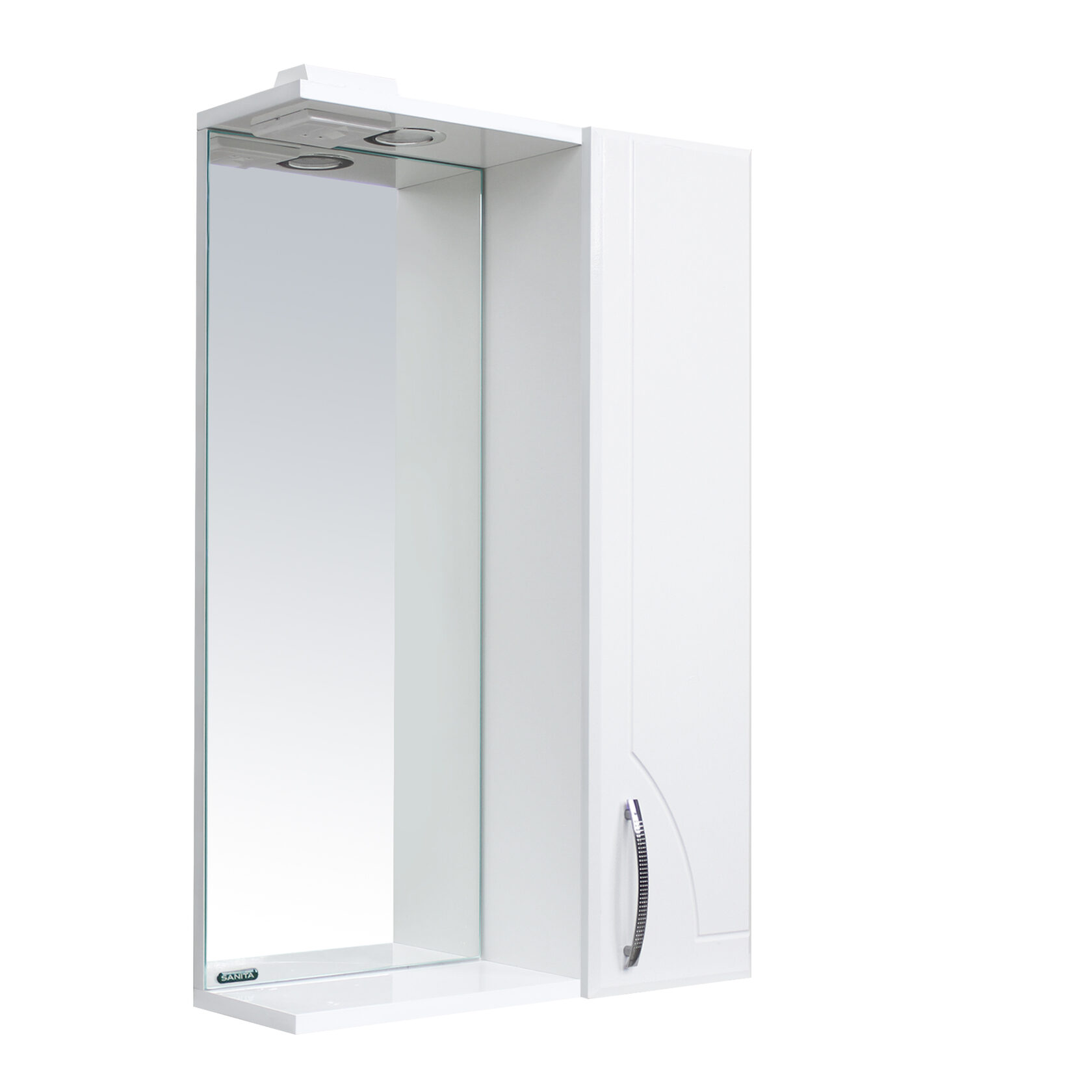 Шкаф с зеркалом для ванной "идеал-01" 800*520*176 мм, белый "sanita" idlsamr56019w1