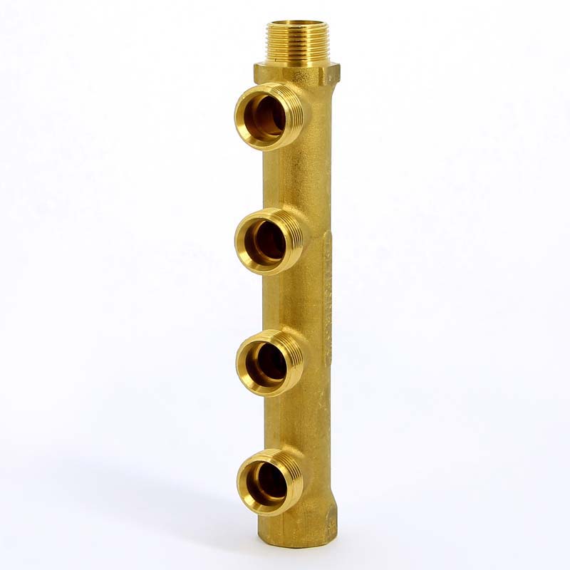 Магистральный коллектор TIEMME НР 4 выхода 3/4"х1/2" (с конусом)х36мм