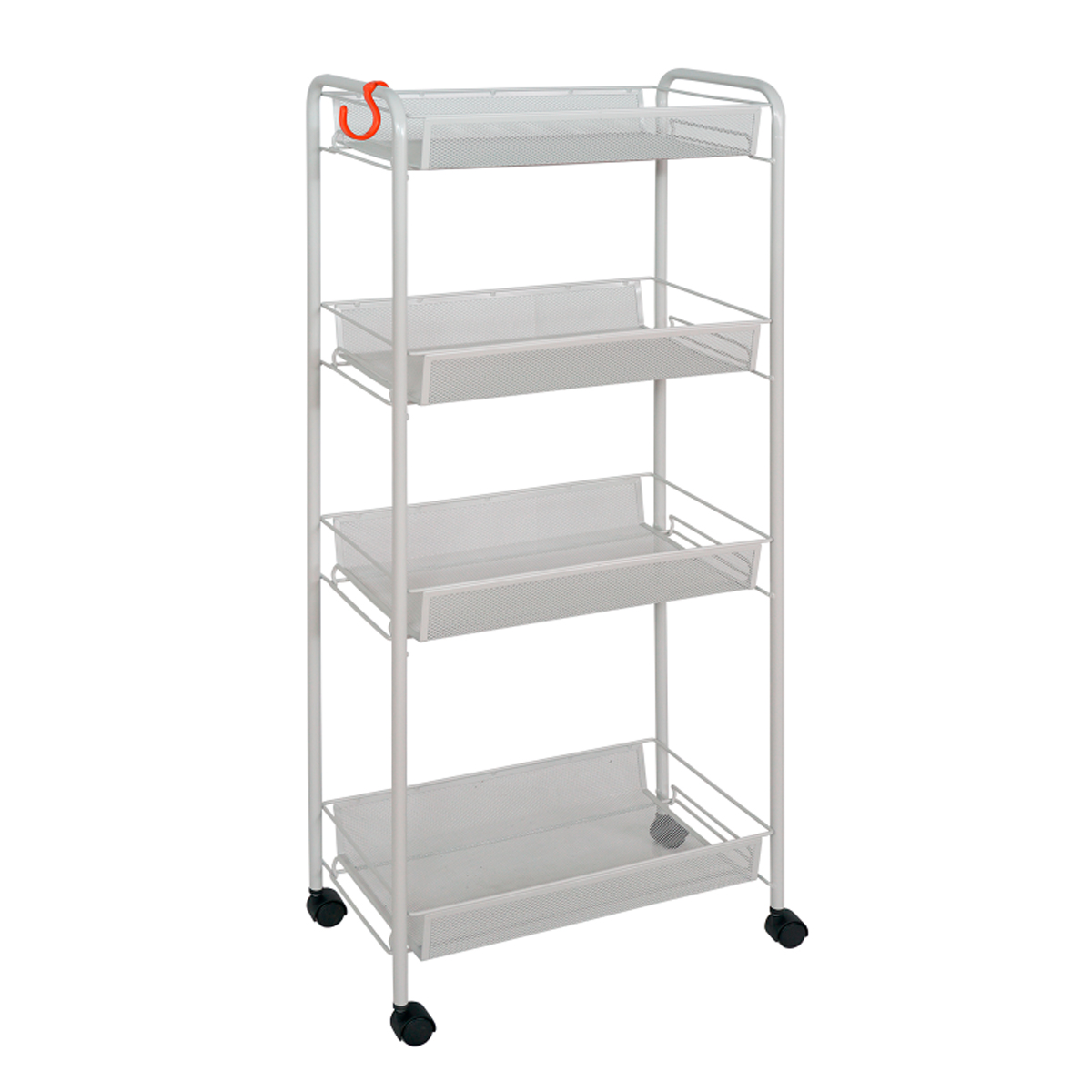 Этажерка "ладья 24к" 4 корзины (440*250*1000 мм) на колесах, серый (1) э 342 с