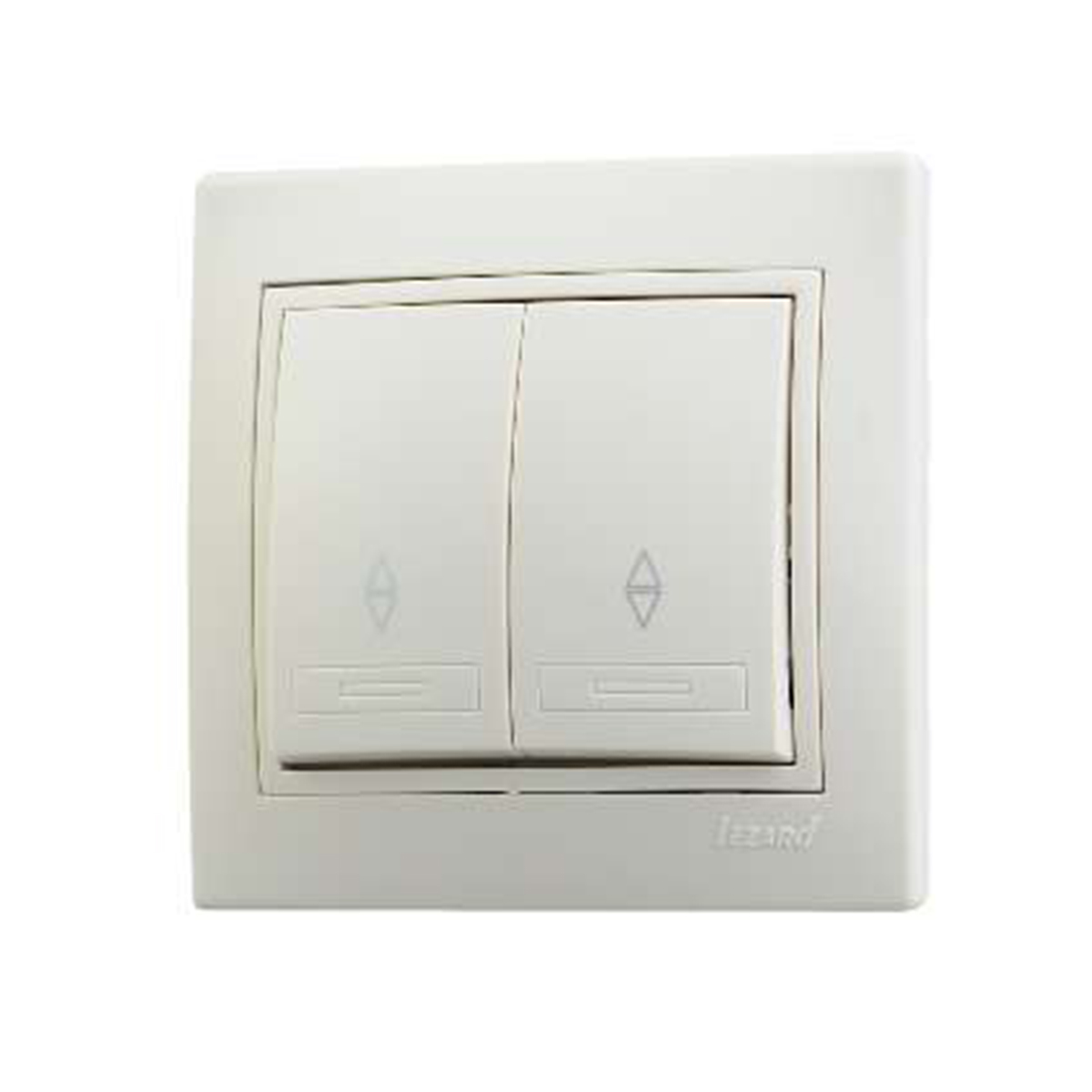 Выключатель "mira" 2-х кл. проходной, кремовый (1/10/120) "lezard" 701-0303-106