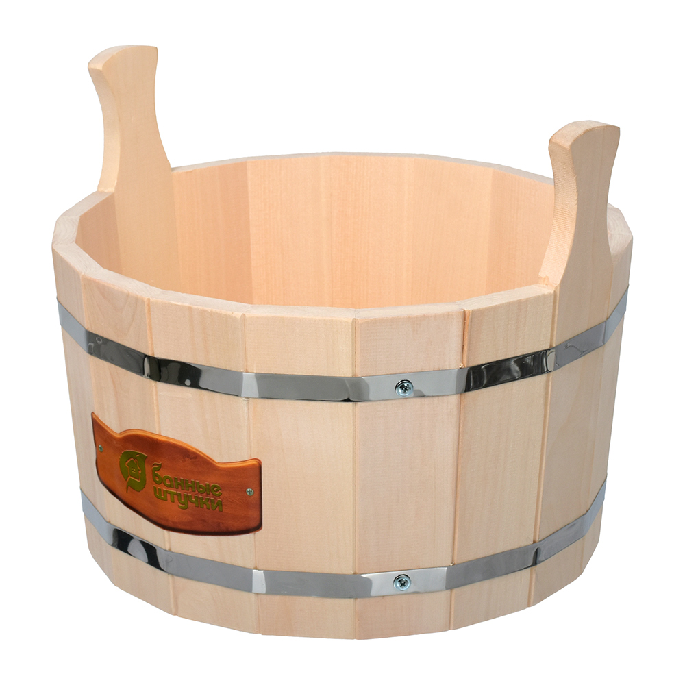 Ушат для бани и сауны "с легким паром" 15 л, липа (1) "банные штучки" 31130