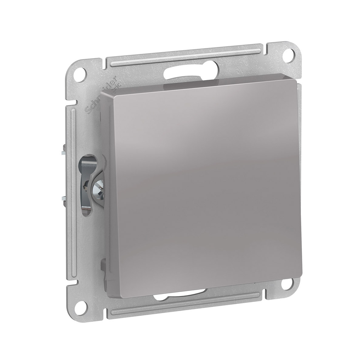 Выключатель "atlasdesign" 1 кл. (механизм) 10а, алюминий (1/10/60) "schneider"