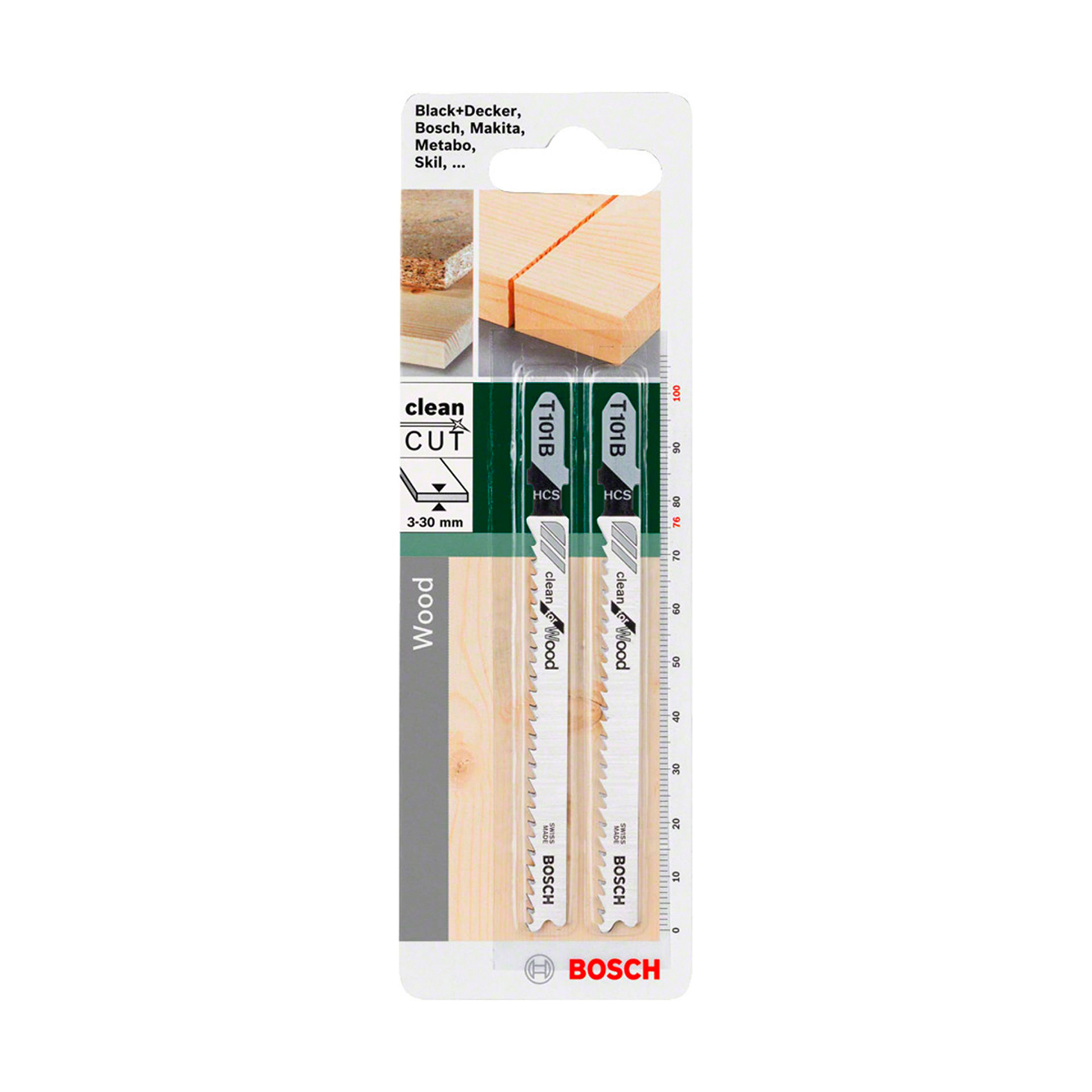 Полотна д/ эл. лобзика по дереву т101в  2 шт. 76 мм (1) "bosch" 2609256721