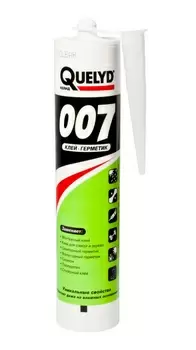 QUELYD 007 Клей-герметик Универсальный Белый (290 мл)