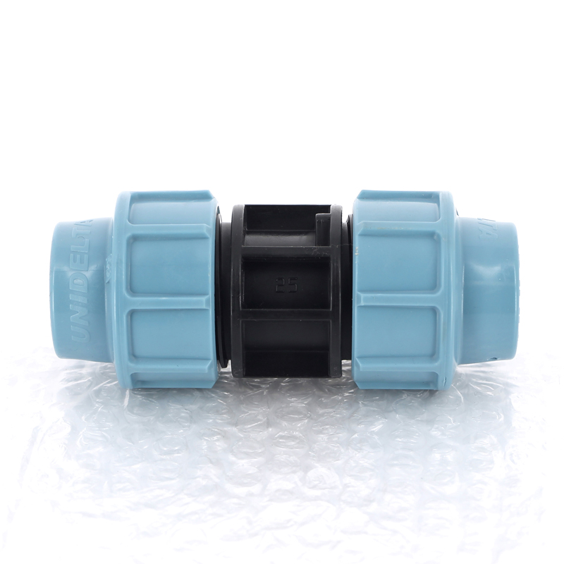 Муфта 25 мм под обжим для труб ПНД UNIDELTA