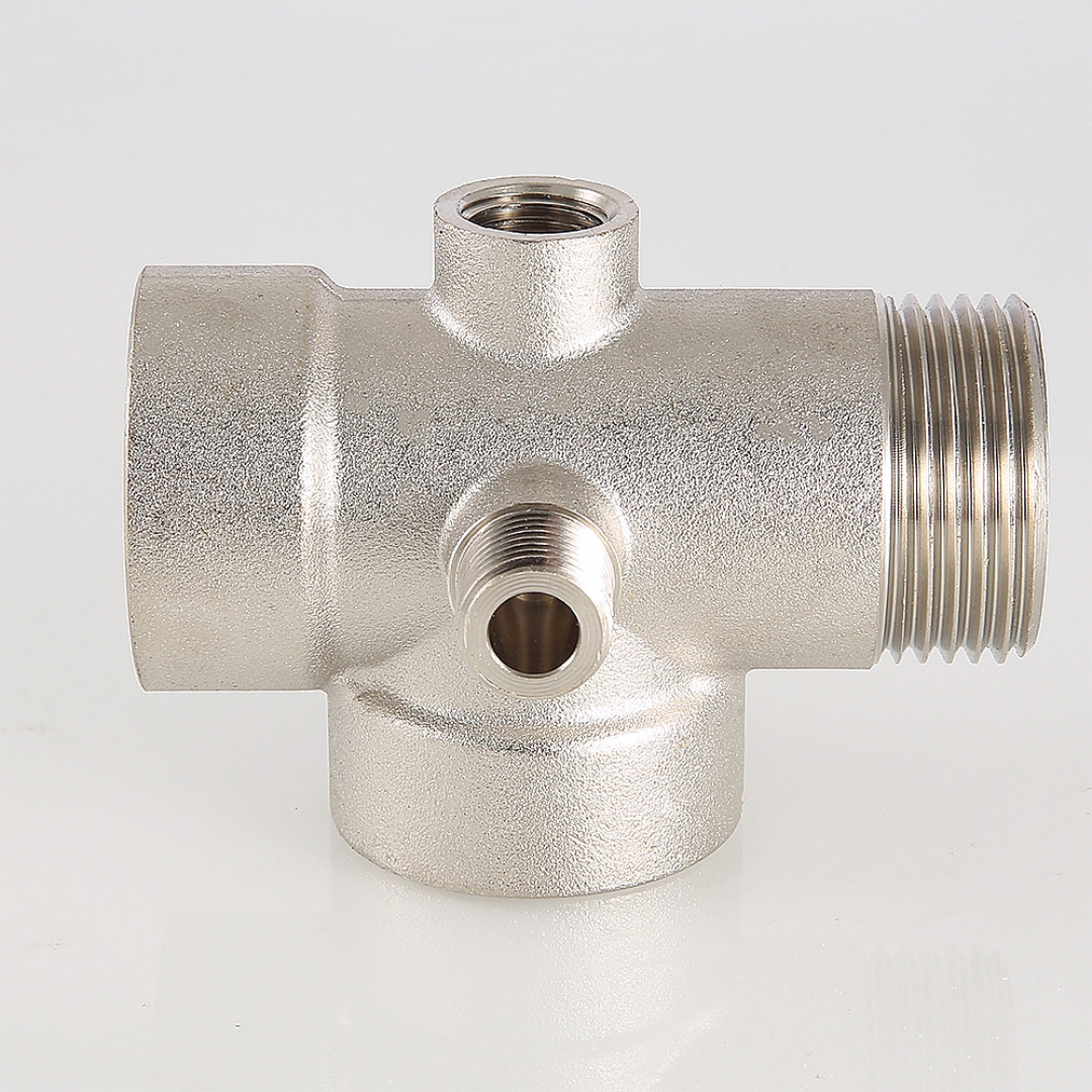 Пятиходовой соединитель резьбовой 1" х 110 мм (НР) для насоса латунь-никель VALTEC (VTr.600.N.06110)