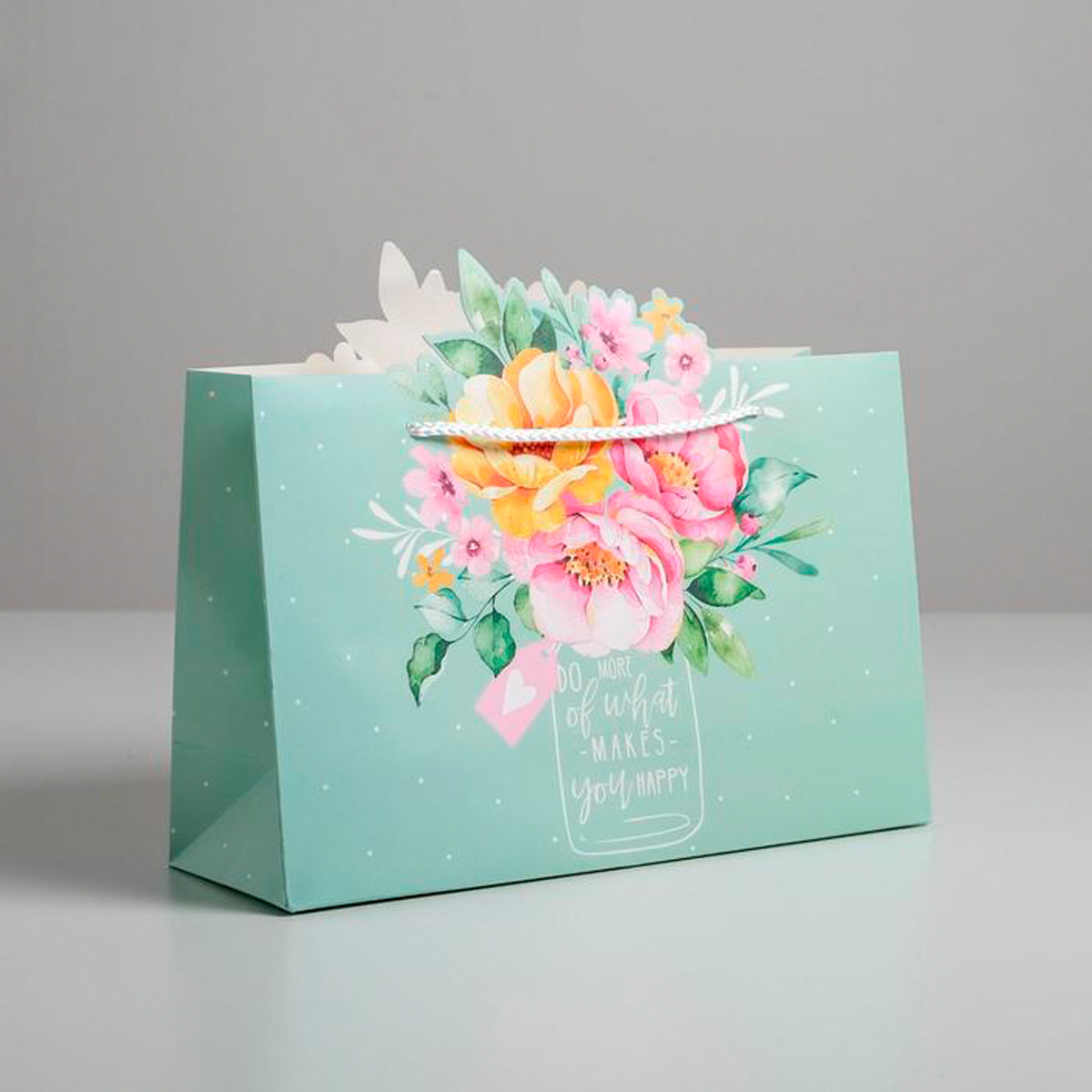 Пакет подарочный "для тебя" 30*23*10 см (1/291) "дарите счастье" 5266629