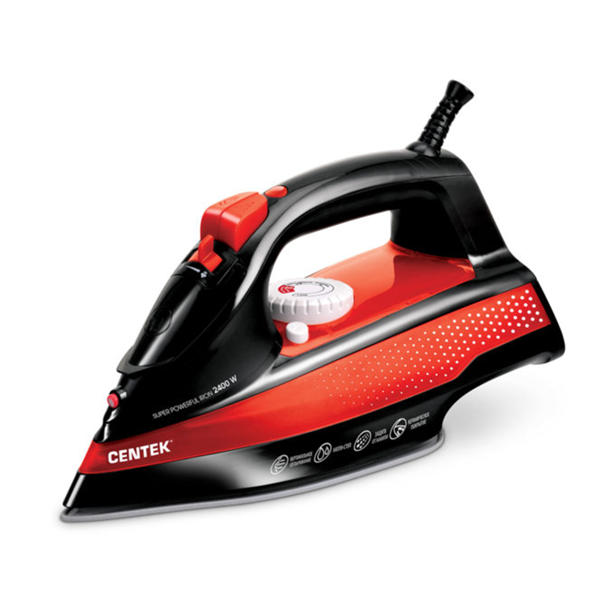 Утюг ct-2345 2600 вт, подошва керамич. (1/6) "centek"