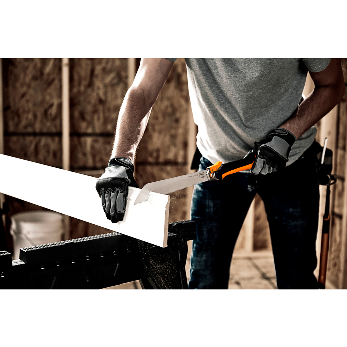 Пила тяговая складная "powertooth" 250 мм (1/3) "fiskars" 1062933