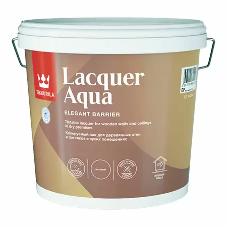 Tikkurila Euro Lacquer Aqua / Евро Лак Аква антисептирующий водный лак полуглянцевый