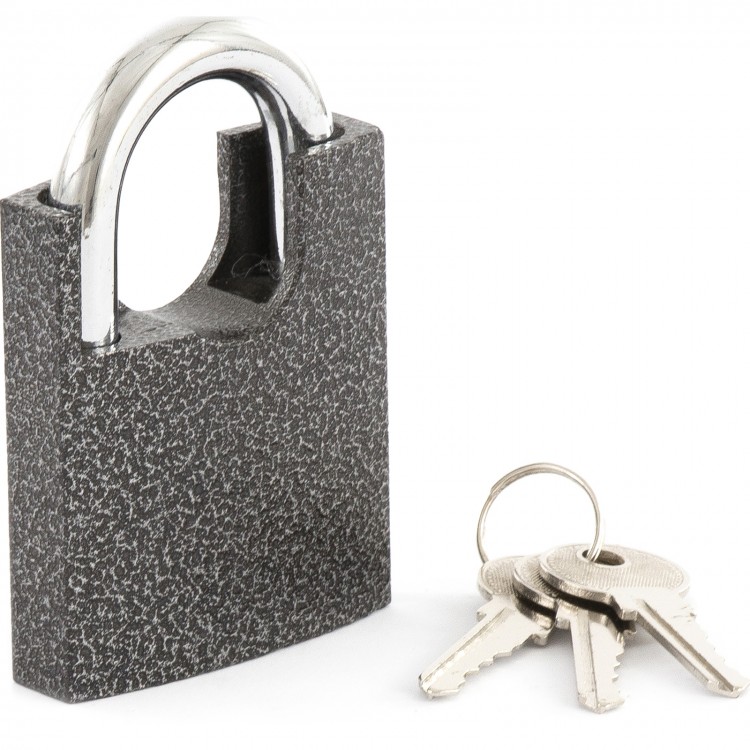 Замок навесной, защищенная дужка, 60 мм Сибртех (91638)