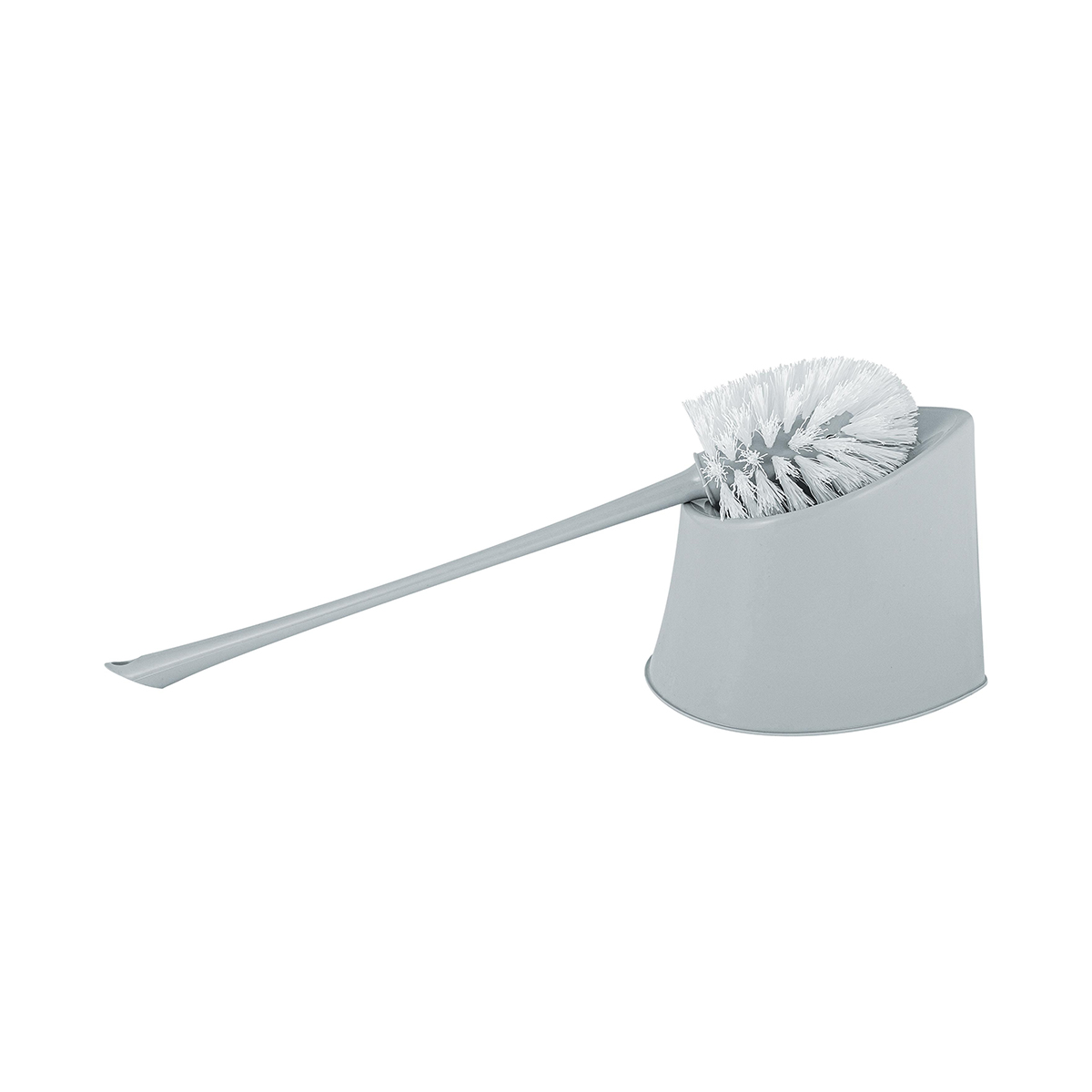 Туалетный набор "voque" ерш с подставкой, пласт. (серебро) (1/6) "spin&clean" sv3129сб