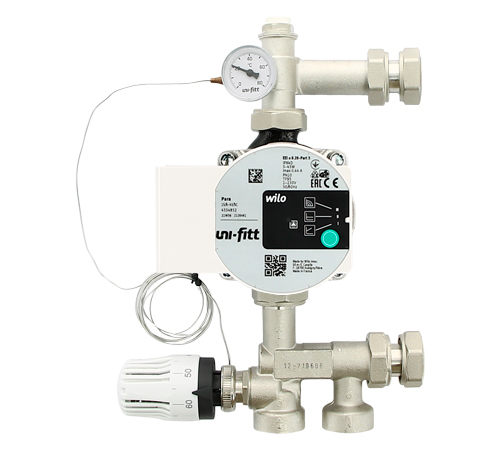 Смесительная группа UNI-FITT SOLOMIX mini с эксцентриком ВР и насосом WILO PARA