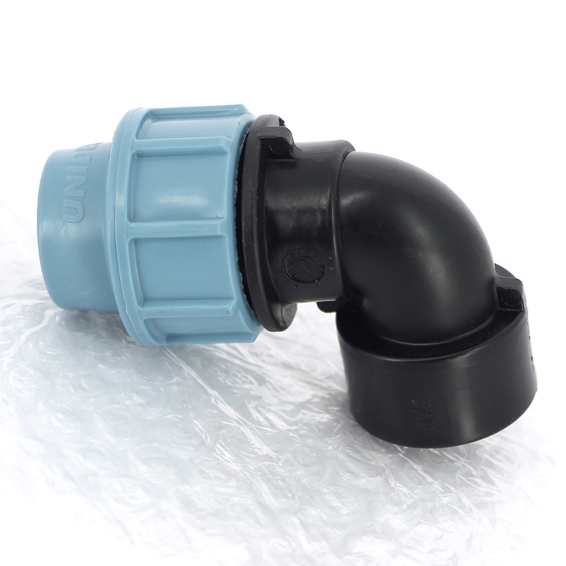 Угол-переходник обжимной ВР 20 x 3/4" для полиэтиленовых труб (ПНД) UNIDELTA