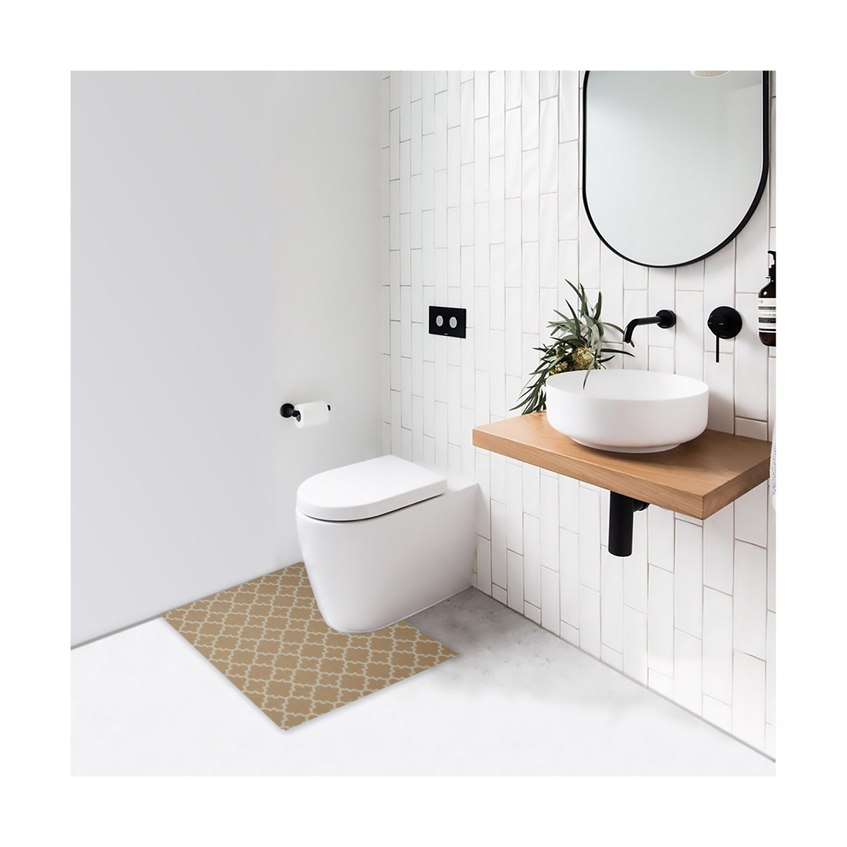 Коврик для туалета v25bg  50*52 см, вспененный пвх (1/20)