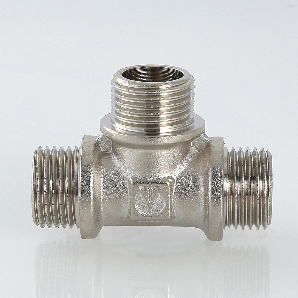 Тройник резьбовой (НР) 3/4" латунь-никель VALTEC (VTr.131.N.0005)