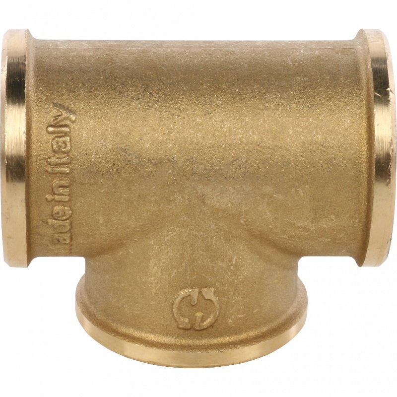 Тройник резьбовой ВР 1" латунь STOUT