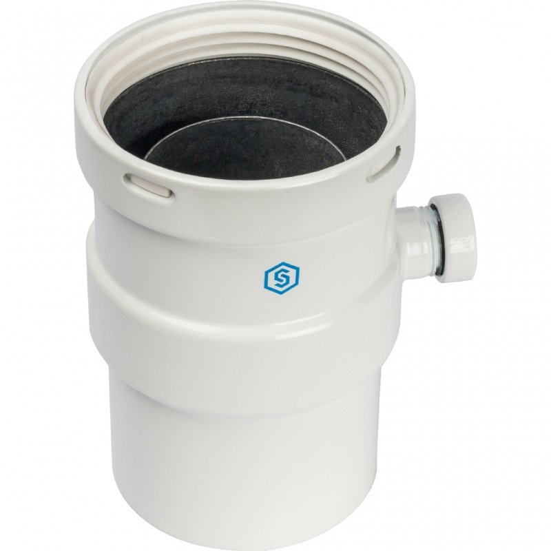 Труба дымохода D=80 с патрубком для конденсата, вертикальная STOUT