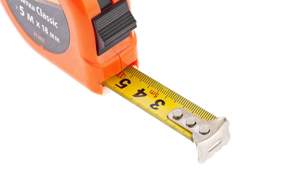 Рулетка Classic, 5 м х 18 мм, пластиковый корпус Sparta (31303)