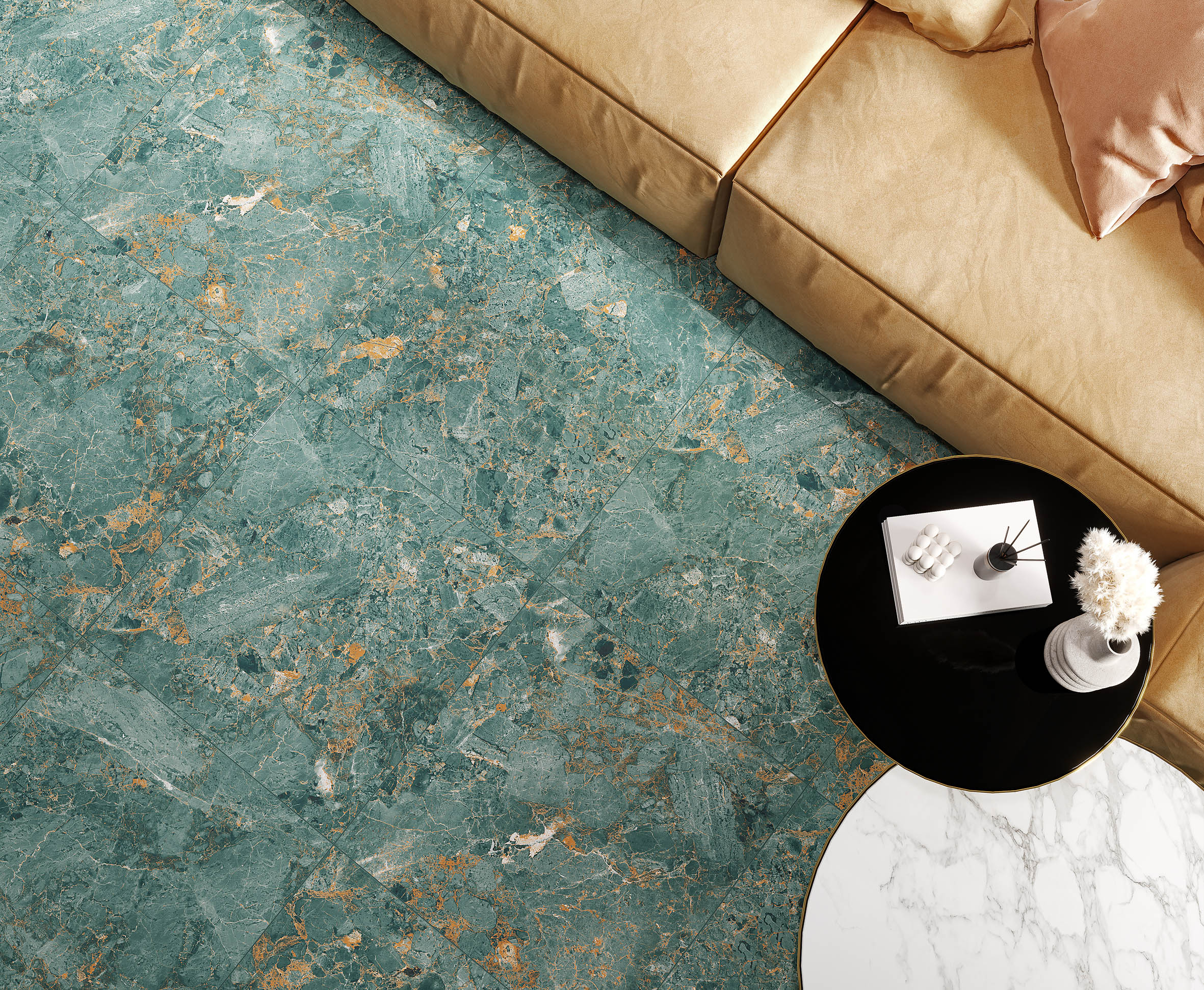 Maestro aqua керамогранит зеленый полированный 60x60