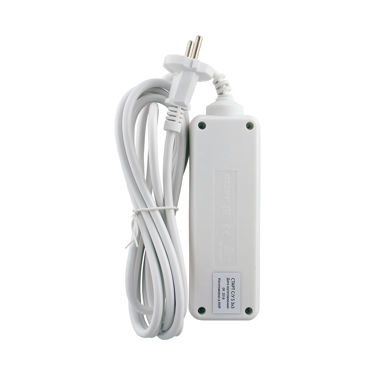 Удлинитель 3 м 3 розетки  с/у s 3x3 (1/20) "старт"