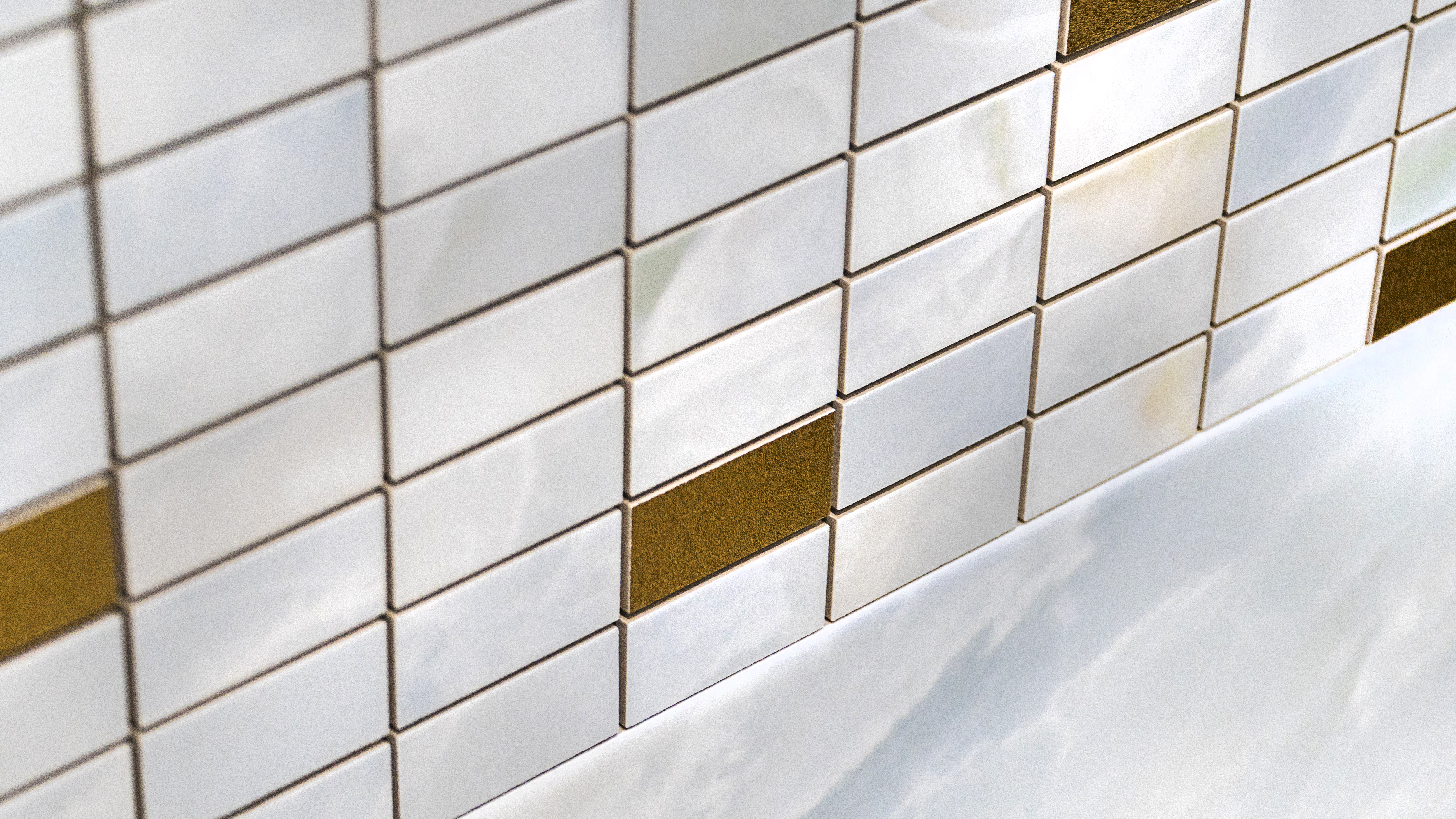 Eden декор мозаичный светло-голубой золото 20x60