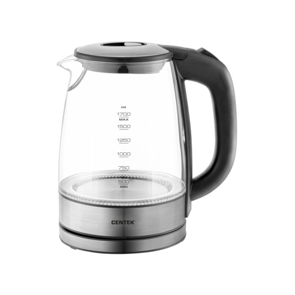 Чайник электр. ct-0030 1,7 л стекло/пластик (1/6) "centek"
