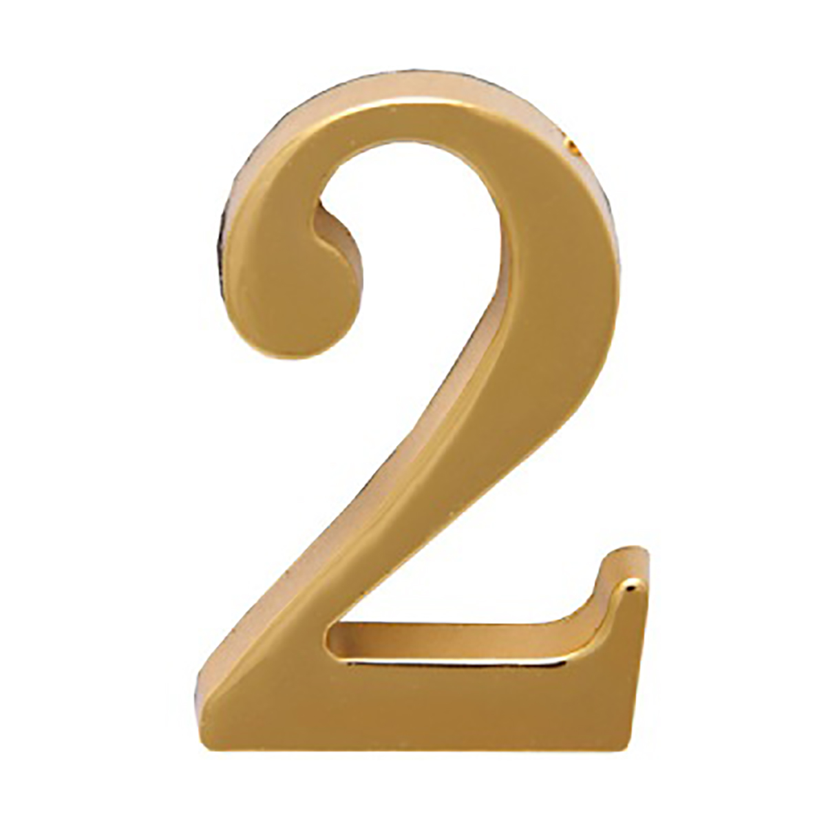 Цифра дверная на клеевой основе "2" золото (20/600) "аллюр"